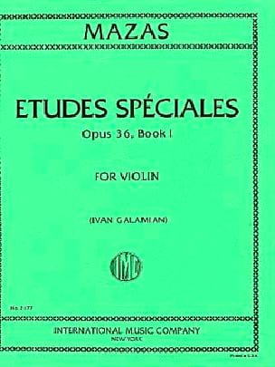Etudes spéciales op. 36 n° 1 MAZAS Partition Violon