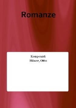 Romanze Otto Höser Partition Trombone