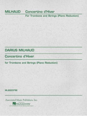 Concertino D' Hiver MILHAUD Partition Trombone